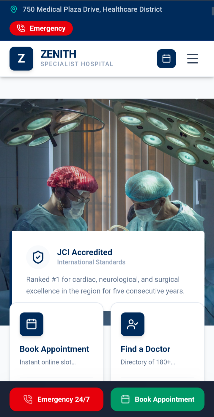 CarePlus Hospital project screenshot