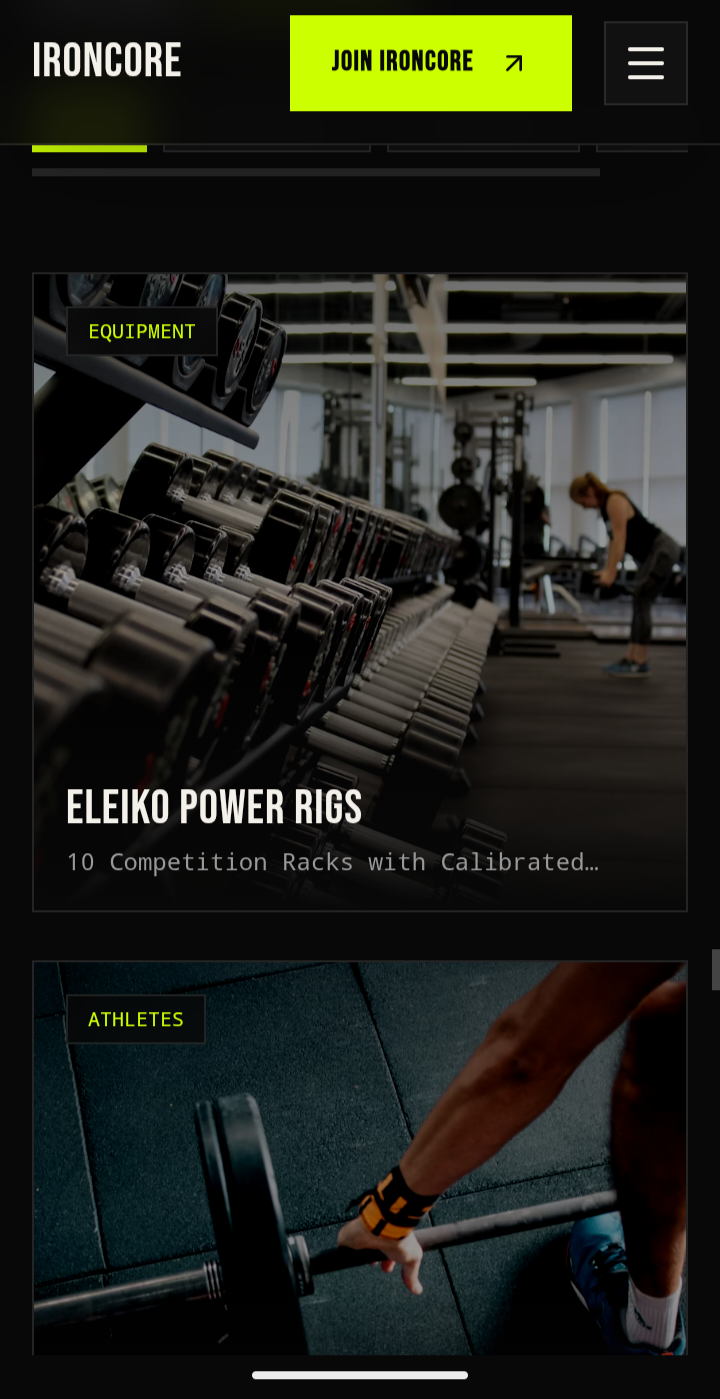 Apex Performance Club gym website project screenshot