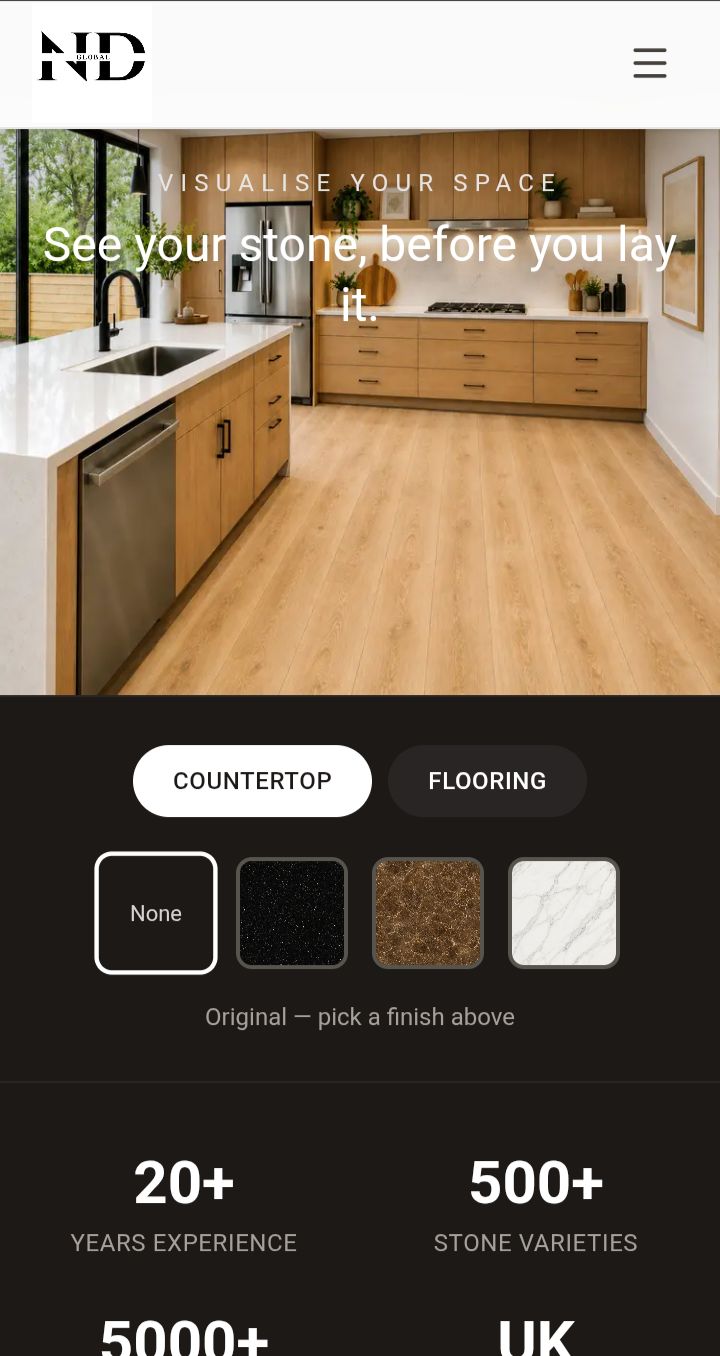 Premium marble and stone website project screenshot